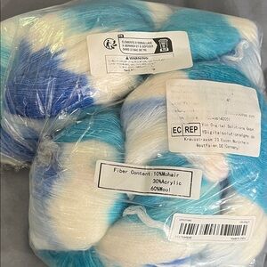 Blue and White Yarn Bundle